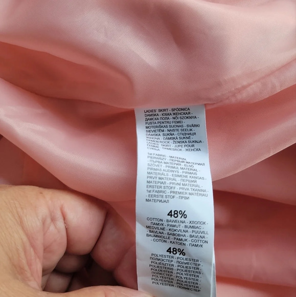 Reserved Pink Skirt  Let's Be Beautiful Skater Skirt Barbiecore Bobby Socks 36 - Picture 11 of 11